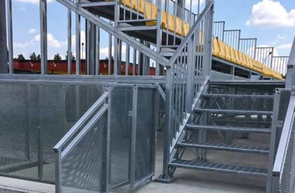 Scala di accesso tribune per campo calcio e atletica, Fornovo - Metalsystem