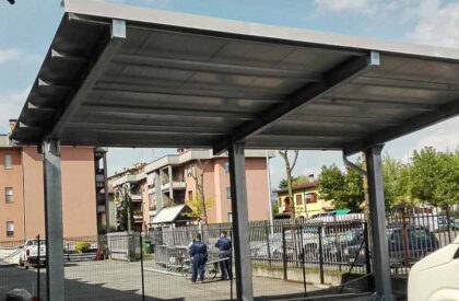 Tettoia multiuso per la sede dei vigili del fuoco a Rivolta d'Adda - Metalsystem